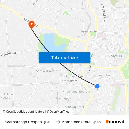 Seetharanga Hospital (ಸೀತರಂಗ ಆಸ್ಪತ್ರೆ) to Karnataka State Open University map