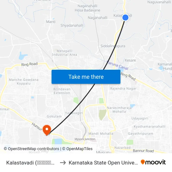 Kalastavadi (ಕಾಳಸ್ತವಾಡಿ) to Karnataka State Open University map