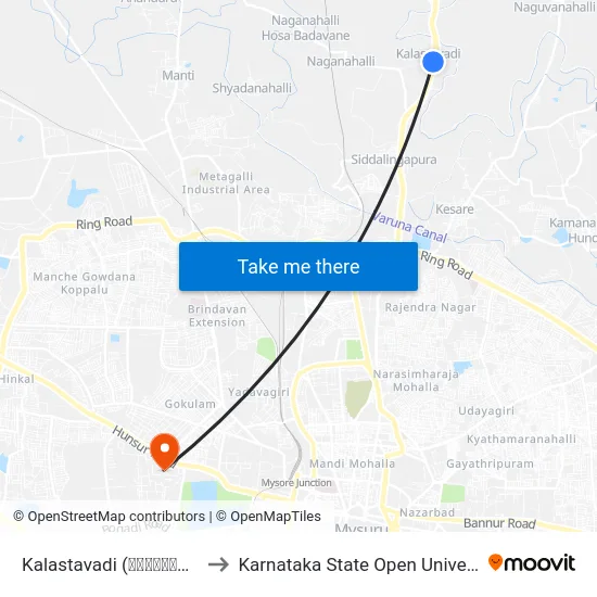 Kalastavadi (ಕಾಳಸ್ತವಾಡಿ) to Karnataka State Open University map