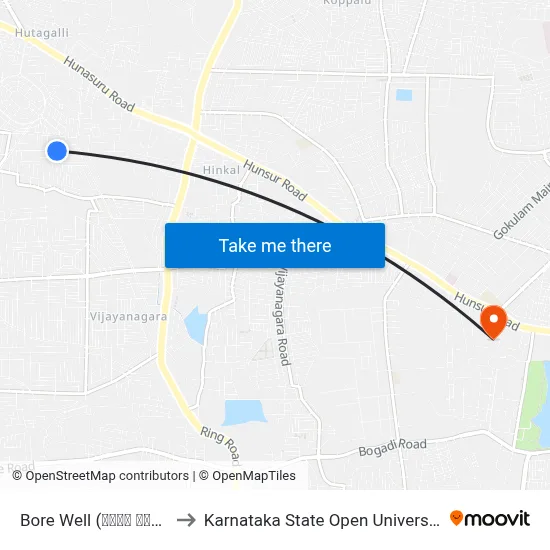 Bore Well (ಬೋರ್‌ ವೆಲ್) to Karnataka State Open University map