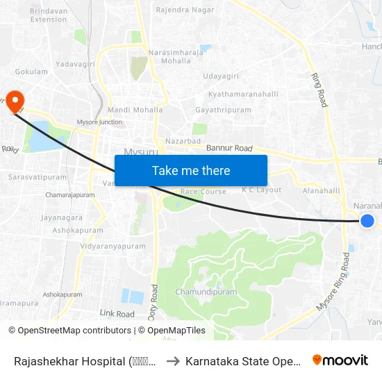 Rajashekhar Hospital (ರಾಜಶೇಖರ ಆಸ್ಪತ್ರೆ) to Karnataka State Open University map