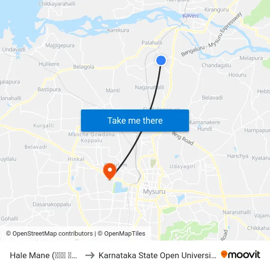 Hale Mane (ಹಳೇ ಮನೆ) to Karnataka State Open University map