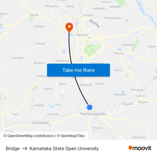 Bridge to Karnataka State Open University map