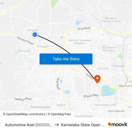 Automotive Axel (ಆಟೋಮೋಟೀವ್ ಆಕ್ಸಲ್) to Karnataka State Open University map