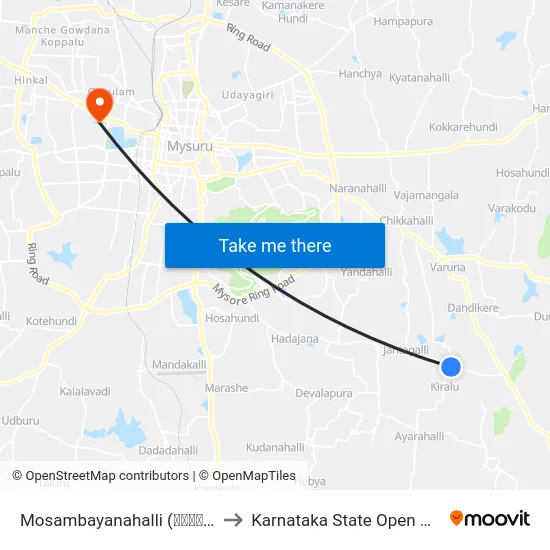 Mosambayanahalli (ಮೋಸಂಬಯನಹಳ್ಳಿ) to Karnataka State Open University map