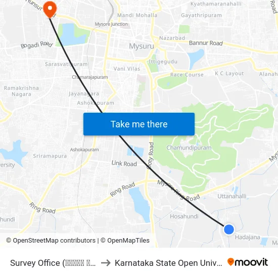 Survey Office (ಸರ್ವೇ ಕಛೇರಿ) to Karnataka State Open University map