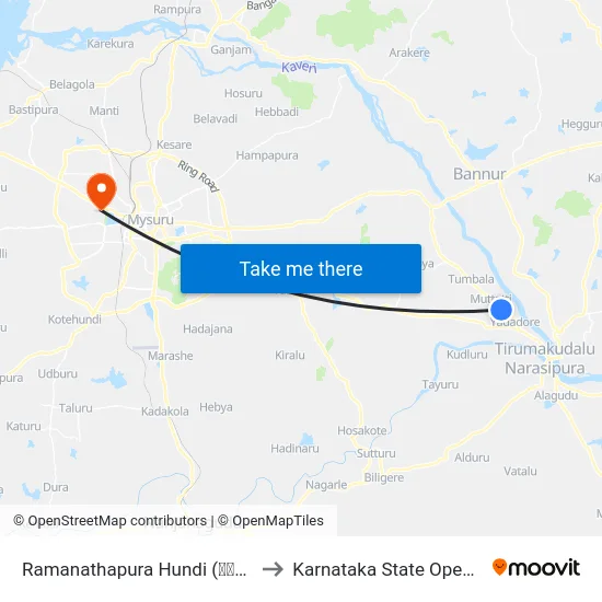 Ramanathapura Hundi (ರಾಮನಾಥಪುರ ಹುಂಡಿ) to Karnataka State Open University map