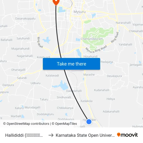 Hallididdi (ಹಳ್ಳಿದಿಡ್ಡಿ) to Karnataka State Open University map