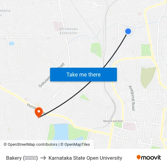 Bakery (ಬೇಕರಿ) to Karnataka State Open University map