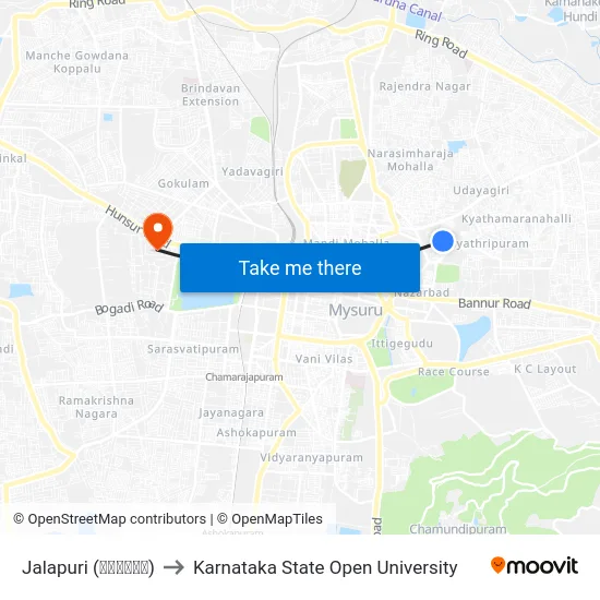 Jalapuri (ಜಲಪುರಿ) to Karnataka State Open University map