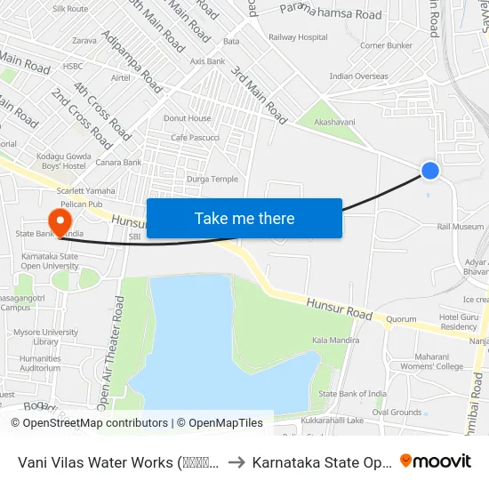 Vani Vilas Water Works (ವಾಣಿ ವಿಲಾಸ್‌ ನೀರುಗಾರಿಕೆ) to Karnataka State Open University map