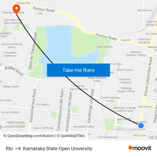 Rto to Karnataka State Open University map