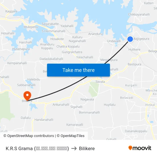 K.R.S Grama (ಕೆ.ಆರ್.ಎಸ್ ಗ್ರಾಮ) to Bilikere map