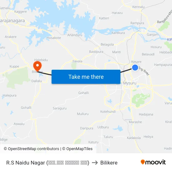R.S Naidu Nagar (ಆರ್.ಎಸ್ ನಾಯ್ಡು ನಗರ) to Bilikere map