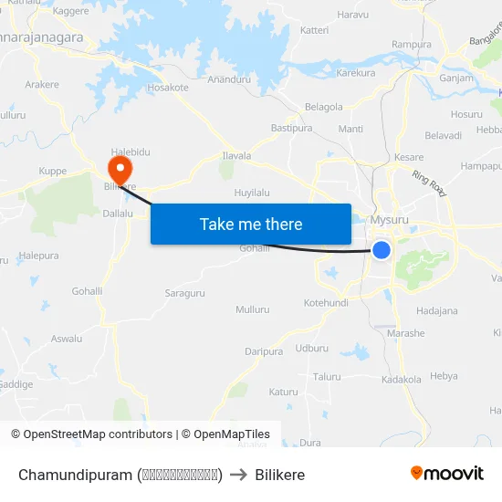 Chamundipuram (ಚಾಮುಂಡಿಪುರಂ) to Bilikere map