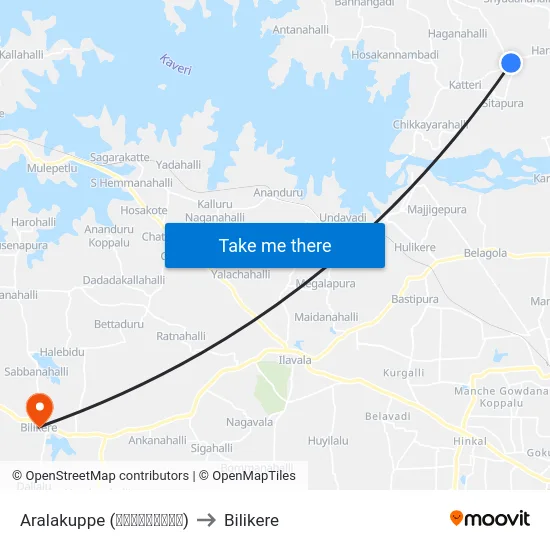Aralakuppe (ಅರಳಕುಪ್ಪೆ) to Bilikere map