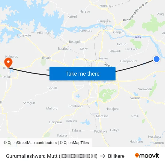 Gurumalleshwara Mutt (ಗುರುಮಲ್ಲೇಶ್ವರ ಮಠ) to Bilikere map