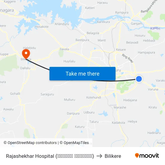 Rajashekhar Hospital (ರಾಜಶೇಖರ ಆಸ್ಪತ್ರೆ) to Bilikere map