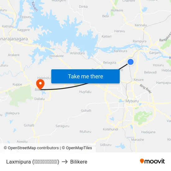 Laxmipura (ಲಕ್ಷ್ಮೀಪುರ) to Bilikere map
