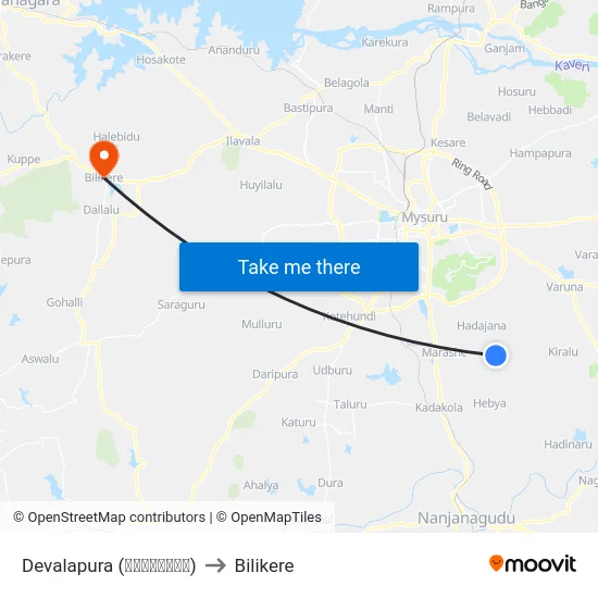 Devalapura (ದೇವಲಾಪುರ) to Bilikere map