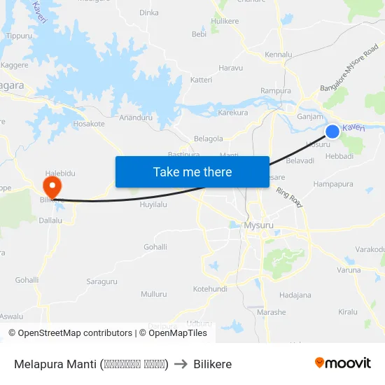 Melapura Manti (ಮೇಲಾಪುರ ಮಂಟಿ) to Bilikere map