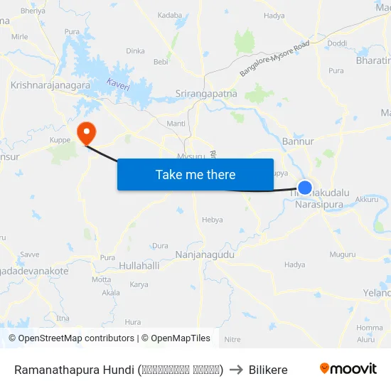 Ramanathapura Hundi (ರಾಮನಾಥಪುರ ಹುಂಡಿ) to Bilikere map