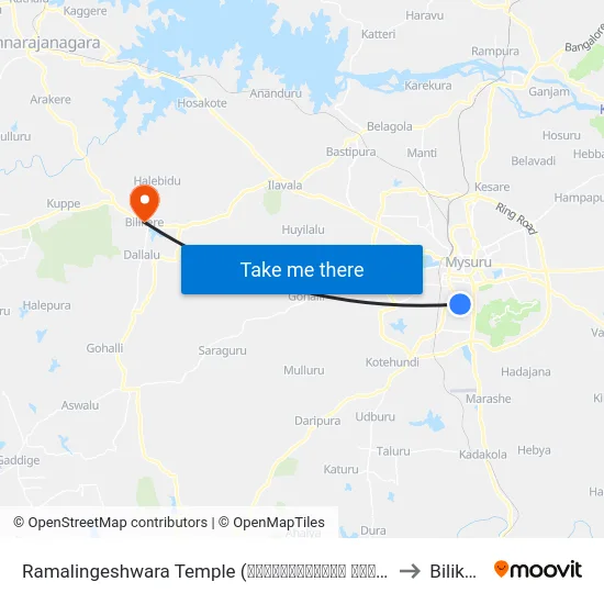 Ramalingeshwara Temple (ರಾಮಲಿಂಗೇಶ್ವರ ದೇವಸ್ಥಾನ) to Bilikere map