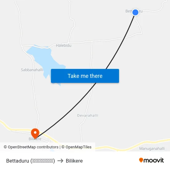 Bettaduru (ಬೆಟ್ಟದೂರು) to Bilikere map
