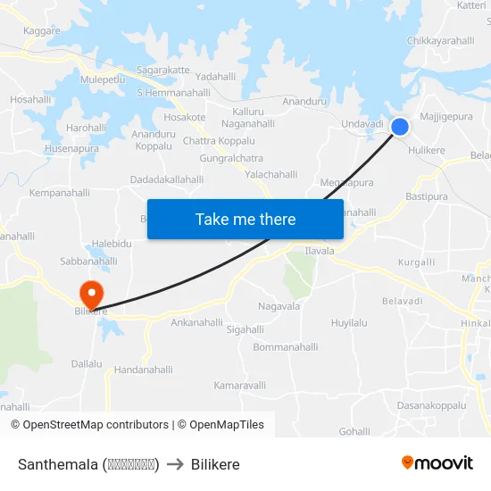 Santhemala (ಸಂತೇಮಾಲ) to Bilikere map