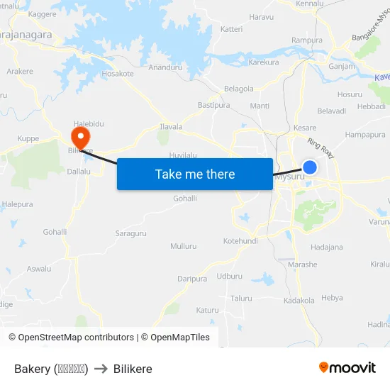 Bakery (ಬೇಕರಿ) to Bilikere map