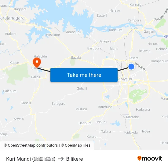 Kuri Mandi (ಕುರಿ ಮಂಡಿ) to Bilikere map