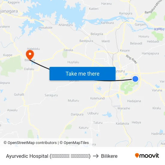 Ayurvedic Hospital (ಆಯುರ್ವೇದ ಆಸ್ಪತ್ರೆ) to Bilikere map