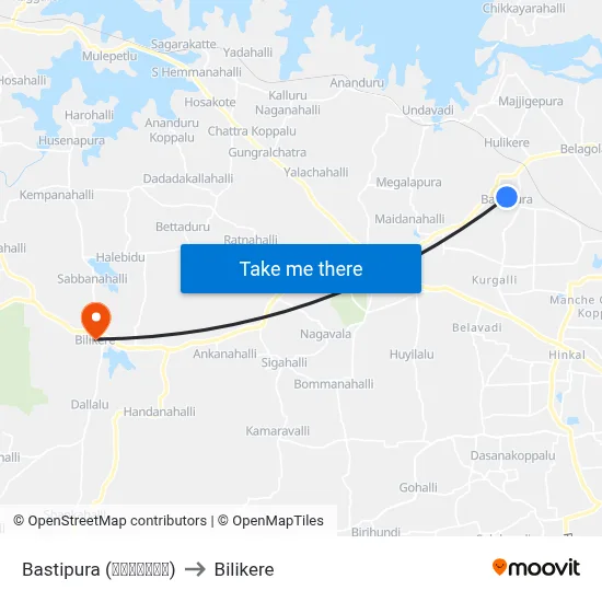 Bastipura (ಬಸತಿಪುರ) to Bilikere map