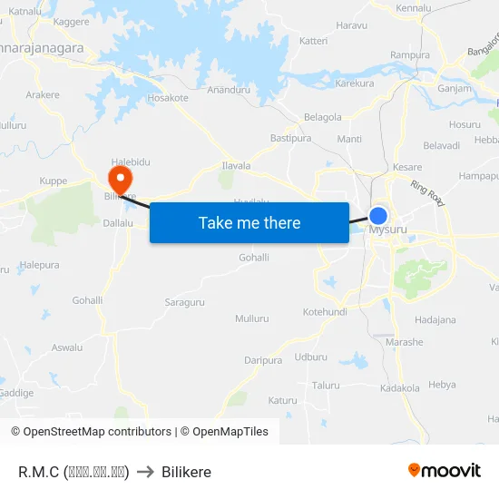 R.M.C (ಆರ್.ಎಂ.ಸಿ) to Bilikere map
