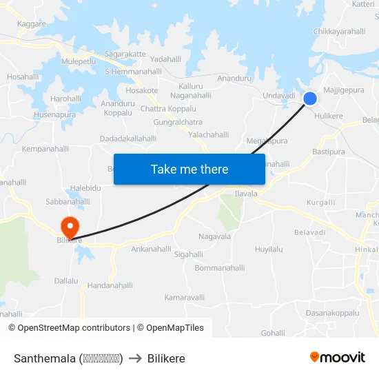 Santhemala (ಸಂತೇಮಾಲ) to Bilikere map
