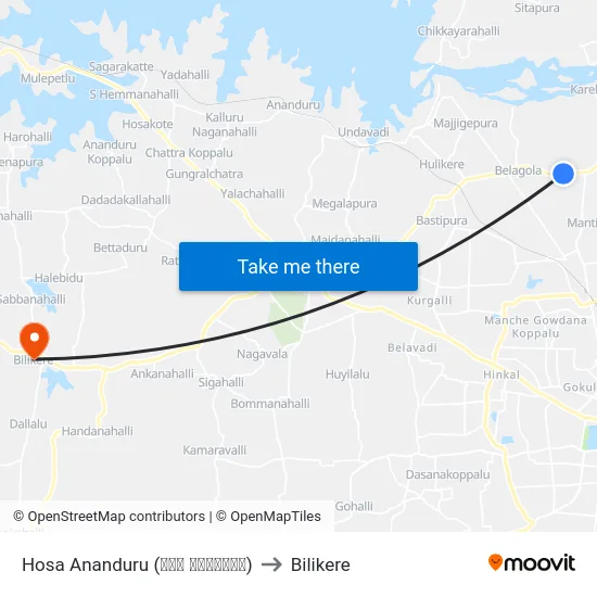Hosa Ananduru (ಹೊಸ ಆನಂದೂರು) to Bilikere map