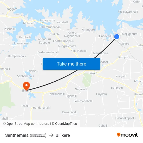 Santhemala (ಸಂತೇಮಾಲ) to Bilikere map