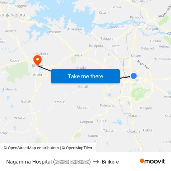 Nagamma Hospital (ನಾಗಮ್ಮ ಆಸ್ಪತ್ರೆ) to Bilikere map