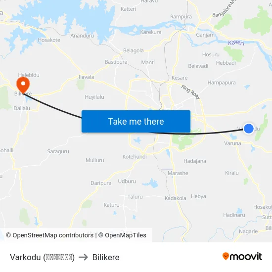 Varkodu (ವರ್ಕೋಡು) to Bilikere map