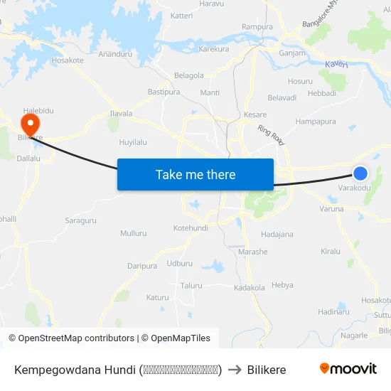 Kempegowdana Hundi (ಕೆಂಪೇಗೌಡನಹುಂಡಿ) to Bilikere map
