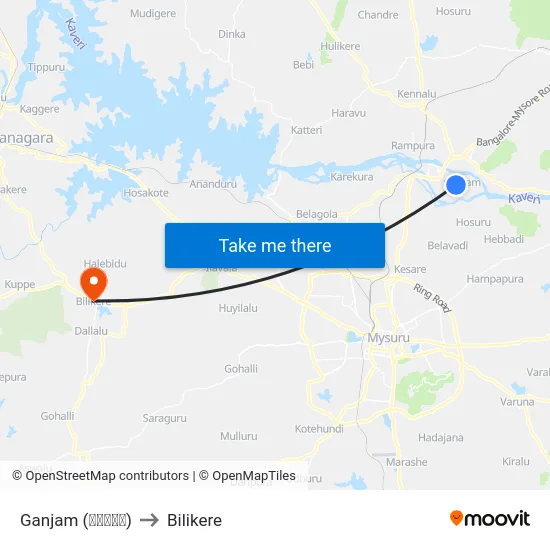 Ganjam (ಗಂಜಮ್) to Bilikere map