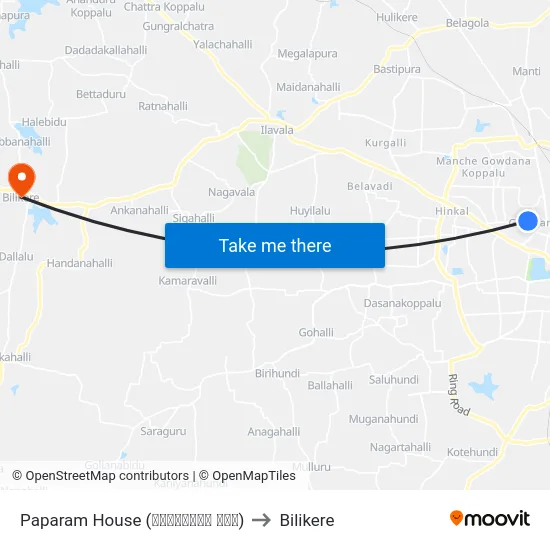 Paparam House (ಪಾಪಾರಾಮ್‌ ಮನೆ) to Bilikere map