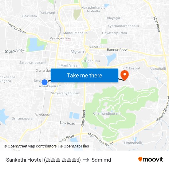 Sankethi Hostel (ಸಂಕೇತಿ ಹಾಸ್ಟಲ್) to Sdmimd map