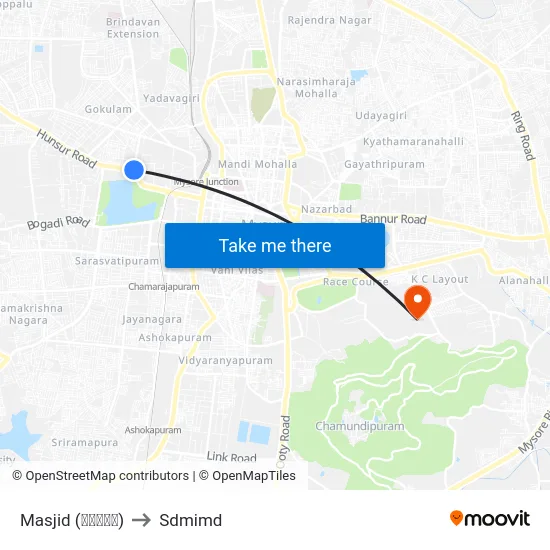 Masjid (ಮಸೀದಿ) to Sdmimd map