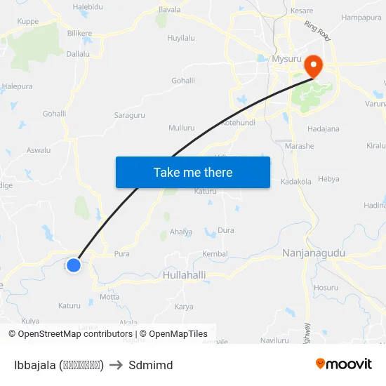 Ibbajala (ಇಬ್ಬಜಾಲ) to Sdmimd map