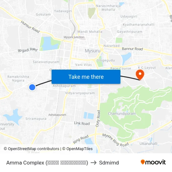 Amma Complex (ಅಮ್ಮಾ ಕಾಂಪ್ಲೆಕ್ಸ್) to Sdmimd map