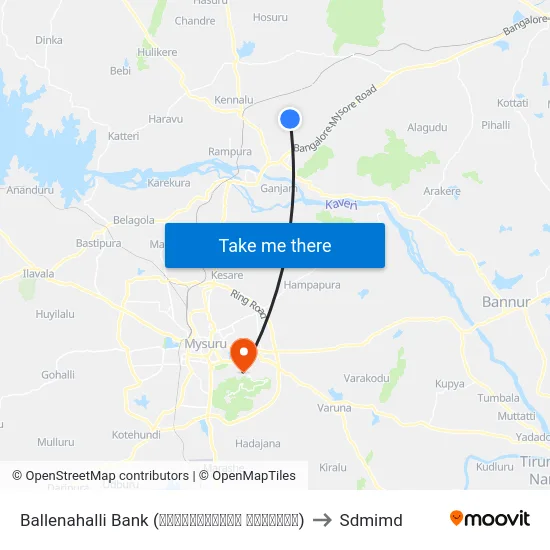 Ballenahalli Bank (ಬಳ್ಳೇನಹಳ್ಳಿ ಬ್ಯಾಂಕ್) to Sdmimd map