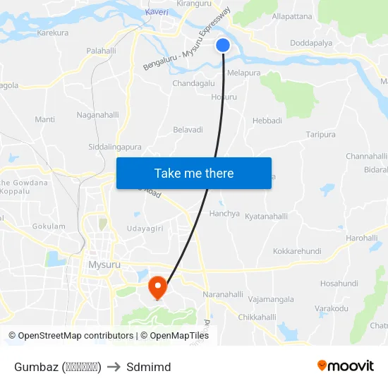 Gumbaz (ಗುಂಬಜ್‌) to Sdmimd map
