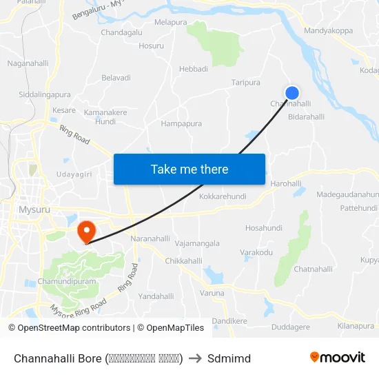 Channahalli Bore (ಚನ್ನಹಳ್ಳಿ ಬೋರ್) to Sdmimd map