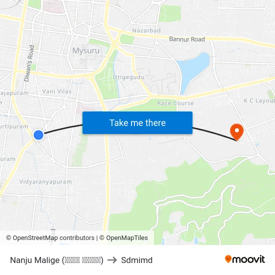 Nanju Malige (ನಂಜು ಮಳಿಗೆ) to Sdmimd map
